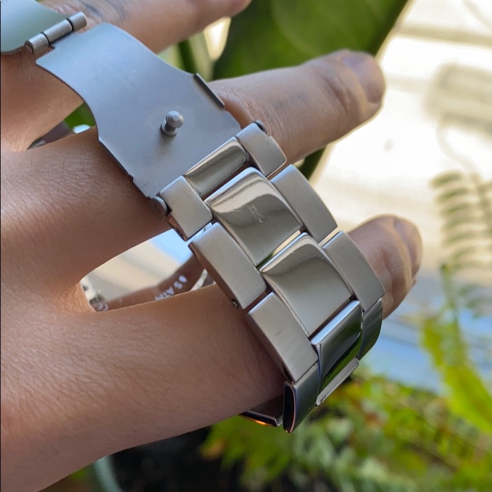 Fossil watch, Silver, blues hands & dials. - Picture 4 of 6